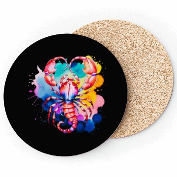 Discover Color splash zodiac: Scorpio Coasters