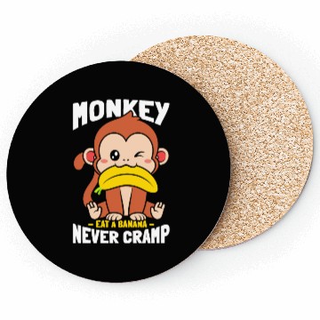 Discover Monkey Eat Banana Never Cramp Coasters