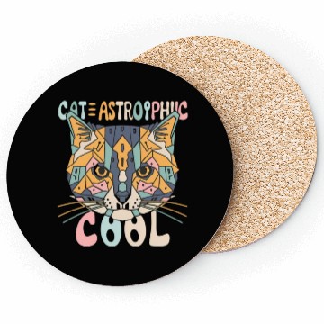Discover CAT-ASTROPHIC COOL ,funny Cat slogan ,cat lovers. Coasters