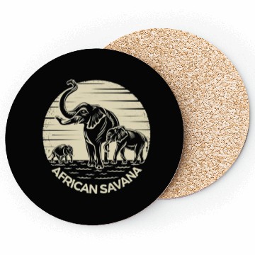 Discover African Savana Elephants Coasters