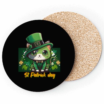 Discover Shamrock spirit st Patrick's day Coasters design.