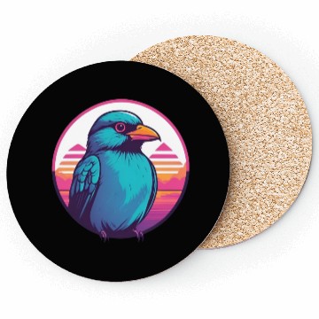 Discover Synthwave Blue Bird 2 Coasters