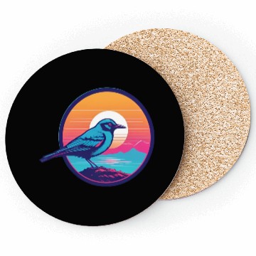Discover Synthwave Blue Bird Coasters