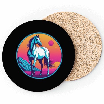 Discover Synthwave Horse 3 Coasters