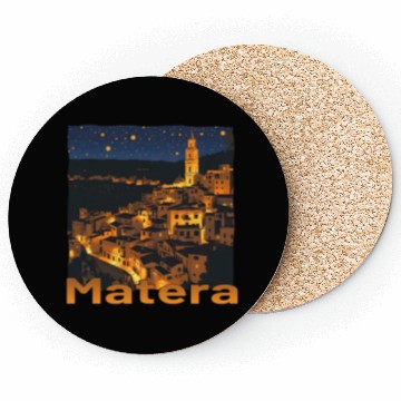 Discover Matera Italy Sunset Night Starry Sky Coasters