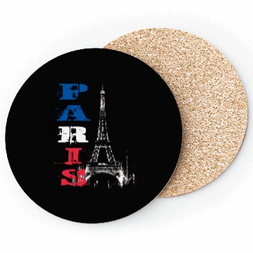 Discover Eiffel Tower Grunge Silhouette Coasters