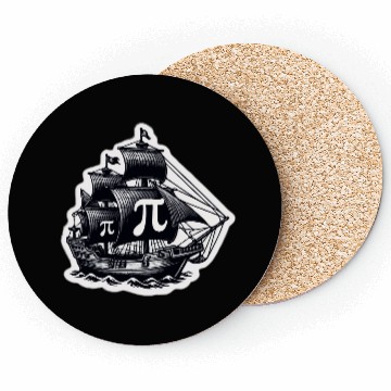 Discover Math Pirate Ship Pi rate ship - Happy Pi Day Coasters