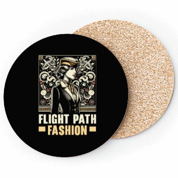 Discover Flight Attendant Aviation Cabin Crew Stewardess Coasters