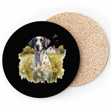 Discover Pointer Meadow Cottagecore Serenity Men Women Coasters