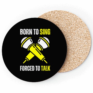 Discover Born To Sing Funny Singer Voice Singing Microphone Coasters