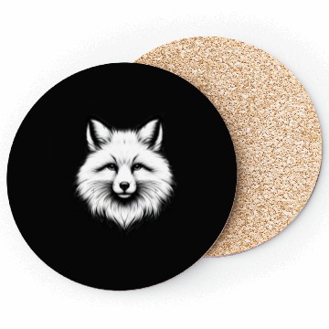 Discover White Fox Portrait Coasters