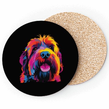 Discover Colorful Russian Black Terrier Coasters