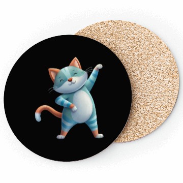 Discover Funny Cat Dabbing A Hilarious Dance Design Coasters