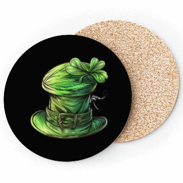 Discover St Patrick Irish Green Hat Coasters