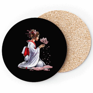 Discover Japanese Samurai Girl Coasters