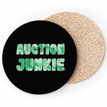 Discover Auction Junkie green camo Coasters