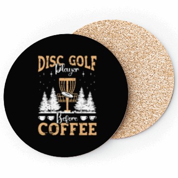 Discover Disc Golf Player Before Flying Disc Coffee Lover Coasters