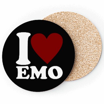 Discover I LOVE EMO Heart Gothic Coasters
