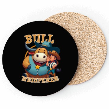 Discover Rodeo Bull Riding Livestock Show Farmer Cattle Coasters
