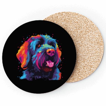 Discover Colorful Russian Black Terrier Coasters
