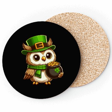 Discover Golden Owl St. Patrick's Day Coasters