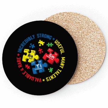 Discover Autism Periodic Table Science Teacher Autism Coasters