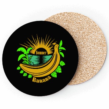 Discover Banana Summer Vector Coasters Design