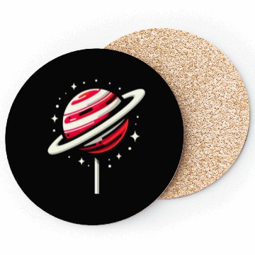 Discover Saturn Planet Lollipop Coasters