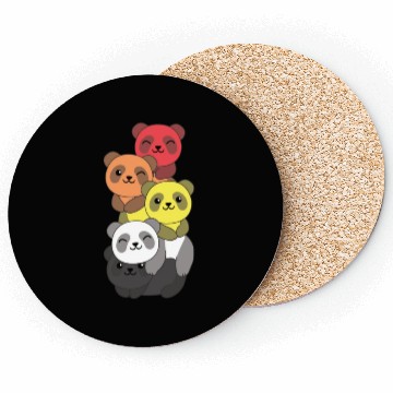 Discover Lithsexual Flag Pride Lgbtq Cute Panda Coasters