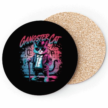 Discover Gangster cat Coasters