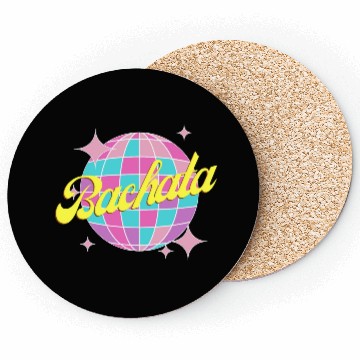 Discover Bachata dance neon color disco ball Coasters