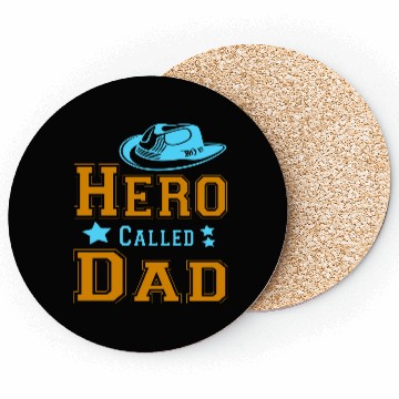 Discover Typography Coasters design Hero Called Dad