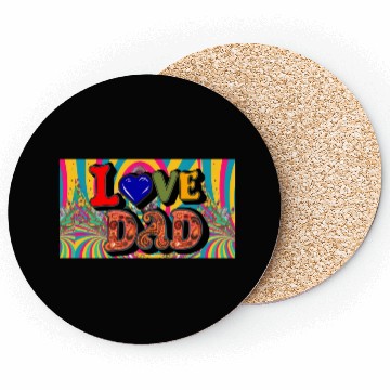 Discover Love Dad Sticker Coasters