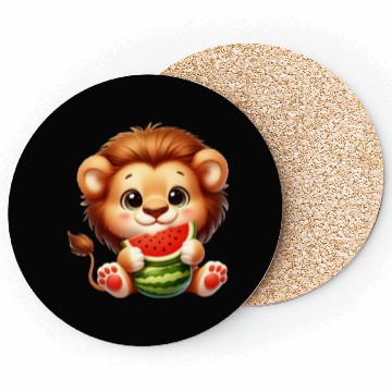 Discover Lion Eating Watermelon Coasters