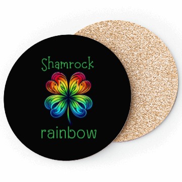 Discover LUCKY Shamrock Rainbow Coasters