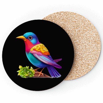 Discover color bird animal Coasters