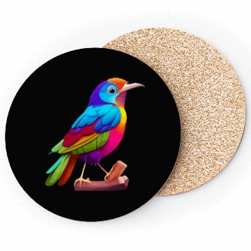 Discover color bird animal Coasters