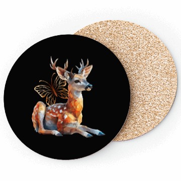 Discover Deer Butterfly Coasters