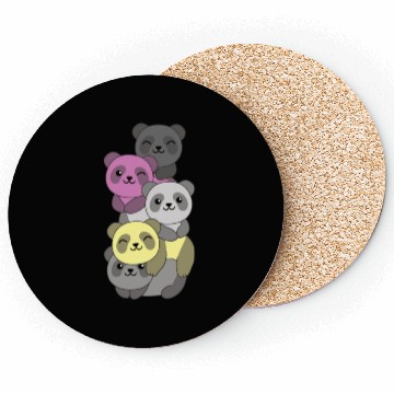 Discover Perigirl Flag Pride Lgbtq Cute Panda Stack Coasters