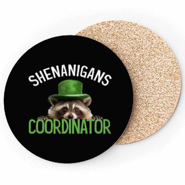 Discover Shenanigans Coordinator Cute Raccoon Funny Coasters
