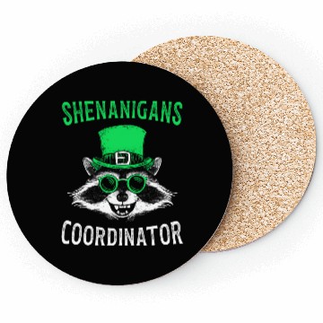 Discover Shenanigans Coordinator Cute Raccoon Funny Coasters