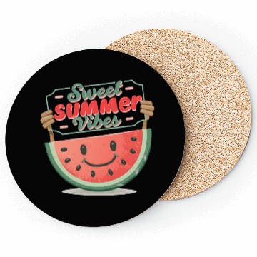 Discover "Summer Joy: Smiling Watermelon" Coasters