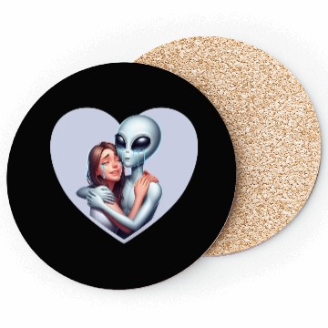 Discover Heartwarming Embrace: Human and Alien Coasters