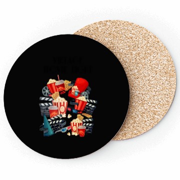 Discover Popcorn Vintage Movie Night Coasters
