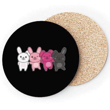 Discover Transfem Flag Pride Lgbtq Bunny Coasters
