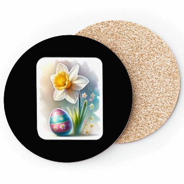 Discover A Beautiful Daffodil With an Easter Egg Coasters