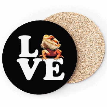 Discover I love bearded dragon, reptile bearded Coasters