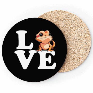 Discover I love bearded dragon, reptile bearded Coasters