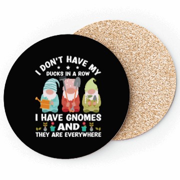 Discover Cute Garden Gnomes Gardener Coasters