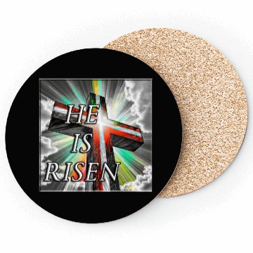 Discover Cross, He is Risen - 1 Coasters